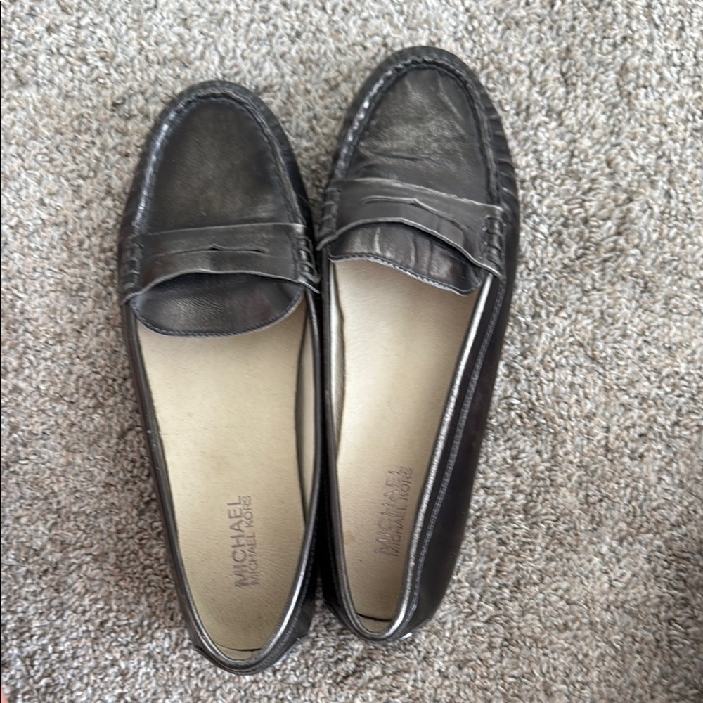 Michael Kors Black Leather Loafers